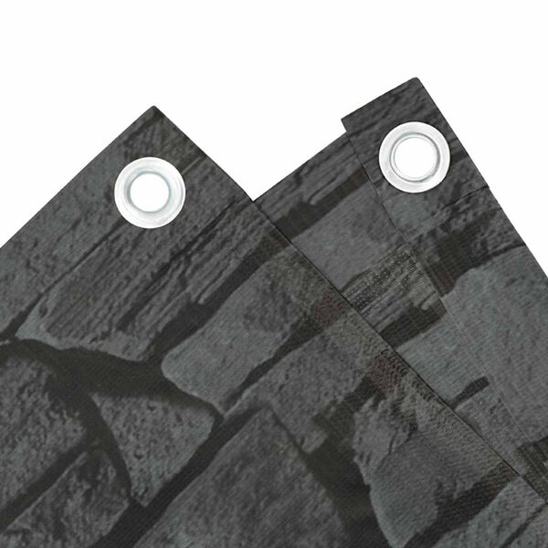 vidaXL Balkongskjerm med steinutseende gr&aring; 800x75 cm PVC