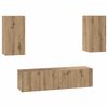 vidaXL TV-benksett 4 pcs artisan eik 60 x 30 x 30 cm Konstruert tre