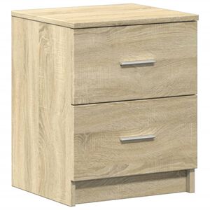 vidaXL Nattbord med 2 skuffer sonoma eik 40x36x50 cm