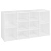 vidaXL Skobenk hvit 103x30x55 cm konstruert tre