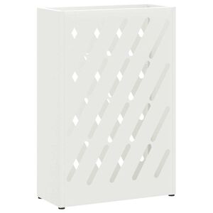 vidaXL Regn paraplystativ Hvit 28 x 12 x 41 cm St&aring;l