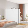 vidaXL Romdeler med 2 paneler hvit 348x180 cm stoff