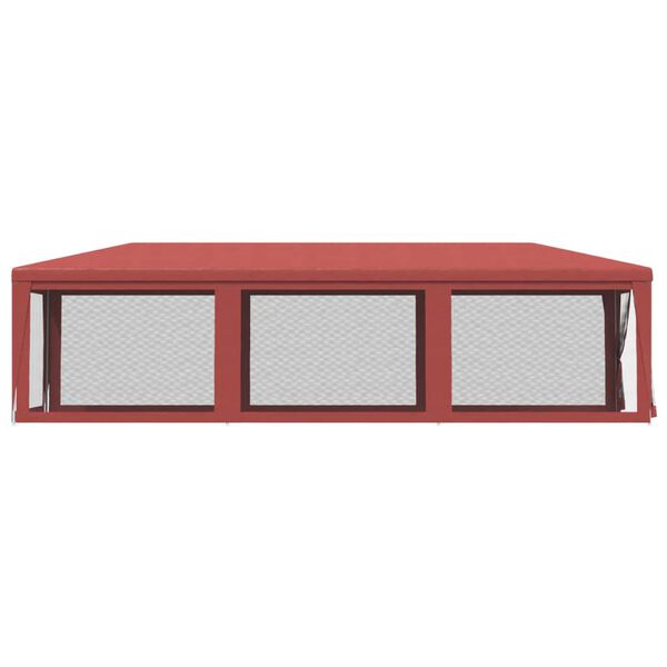 vidaXL Festtelt med 8 sidevegger av netting r&oslash;d 3x9 m HDPE