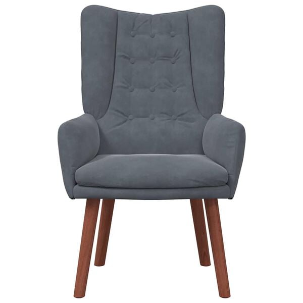 vidaXL lenestol Mørkegrå 63 x 67 x 94 cm Fløyel