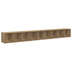 vidaXL TV-benksett 3 pcs Artisan Eik 37 x 35 x 107 cm Konstruert tre