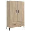 vidaXL Highboard sonoma eik 70x31x115 cm konstruert tre