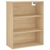 vidaXL Highboard sonoma eik 69,5x34x180 cm konstruert tre