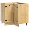 vidaXL Kabinett SKI HonningBrun 80 x 80 x 81 cm Massiv furu