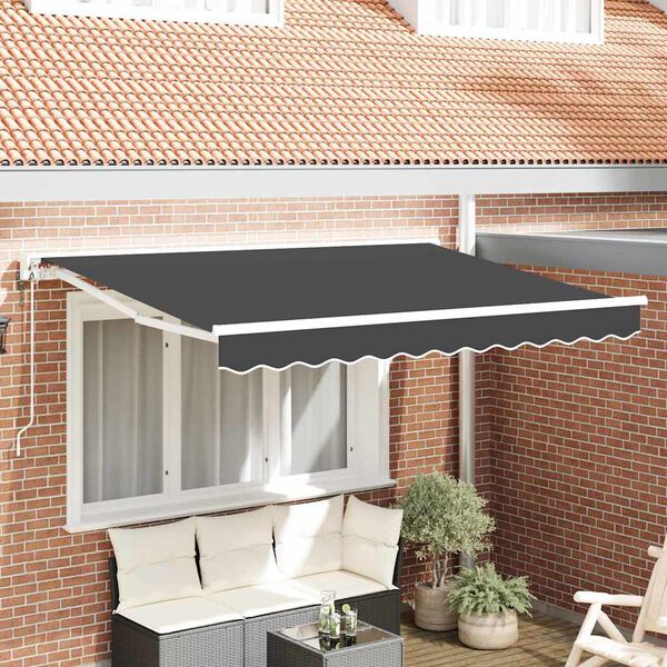 vidaXL Innvendbar Markise Antrasitt 300 x 200 cm Polyester og Metall