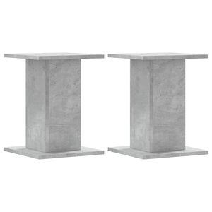 vidaXL H&oslash;yttalerstativ 2 stk betonggr&aring; 30x30x40 cm konstruert tre