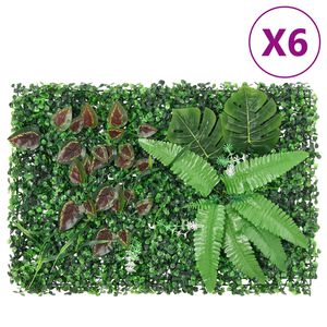 &nbsp;vidaXL Gjerde med kunstige planter&nbsp;6 stk gr&oslash;nn 40x60 cm