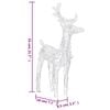 vidaXL Reinsdyr og slede julepynt 160 lysdioder 130 cm akryl