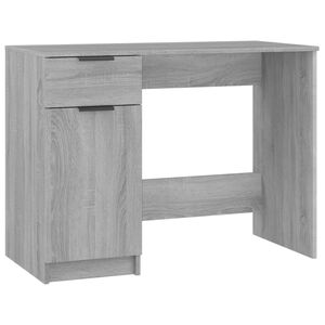 vidaXL Skrivebord gr&aring; sonoma 100x50x75 cm konstruert tre