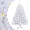 vidaXL Kunstig juletre med 150 LED Hvit 150 cm PVC og metall