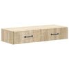 vidaXL Vegghengt Sidebord Sonoma eik 87,5 x 34,5 x 17 cm