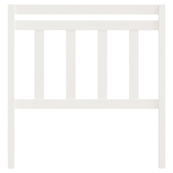 vidaXL Sengegavl hvit 106x4x100 cm heltre furu
