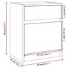 vidaXL Nattbord hvit 40x31x50 cm heltre furu
