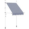 vidaXL Manuell uttrekkbar markise 150 cm bl&aring; og hvite striper