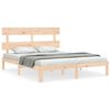 vidaXL Sengeramme med hodegavl King Size heltre