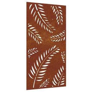 vidaXL Veggdekorasjon til hage 105x55 cm cortenst&aring;l bladdesign