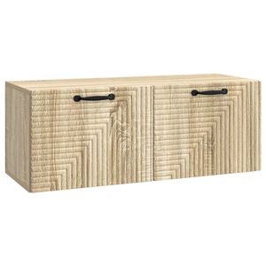 vidaXL Vegghengt TV skap Sonoma eik 78,5 x 31 x 30 cm Konstruert tre