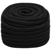 vidaXL Allsidig brukstau 25 mm 25 m Svart Polyester