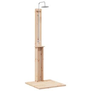 vidaXL Utend&oslash;rs dusj Naturlig 75 x 76 x 217 cm Massiv furu