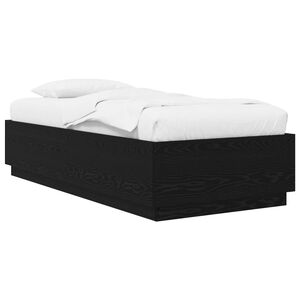 vidaXL Sengestamme Svart eik 80 x 200 cm Konstruert tre