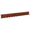 vidaXL Gjerdekant 10 stk. 102 x 10 x 4 cm St&aring;l Rusten