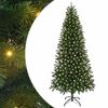 vidaXL Kunstig juletre med 300 LED med stativ grønn 240 cm PE og PVC