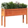 vidaXL Hageplantekasse med ben voksbrun 110x31x70 cm heltre furu