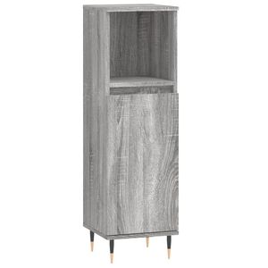 vidaXL Baderomsskap gr&aring; sonoma 30x30x100 cm konstruert tre