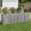 vidaXL Gabion hevet seng s&oslash;lv 200 x 50 x 60 cm Galvanisert St&aring;l