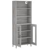 vidaXL Highboard gr&aring; sonoma 69,5x34x180 cm konstruert tre