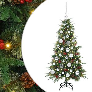 vidaXL Kunstig sammensatt juletre med 150 LED gr&oslash;nn 120 cm PE og PVC