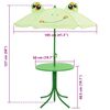 vidaXL Hagegruppe til barn med parasoll 3 deler gr&oslash;nn