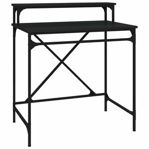 vidaXL Skrivebord svart 80x50x90 cm konstruert tre og jern