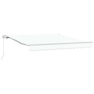 vidaXL Uttrekkbar markise Hvit 300 x 250 x 165 cm