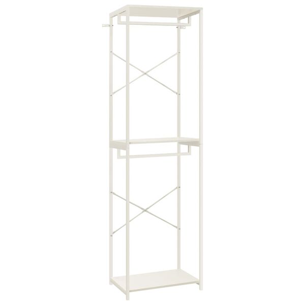 vidaXL Garderobe hvit 60x40x213 cm metall og sponplate