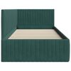 vidaXL Hjørnesengramme med hodegjerde Mørkegrønn 90 cm x 200 cm Fløyel