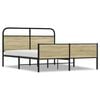 vidaXL Sengeramme i metall uten madrass sonoma eik 160x200 cm