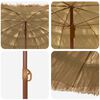 vidaXL Strandparasol Brun Ø 160 x 196 cm Stål