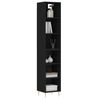 vidaXL Highboard svart 34,5x32,5x180 cm konstruert tre