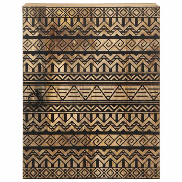 vidaXL Hengende baderomsskap svart 38x33,5x48 cm heltre mango