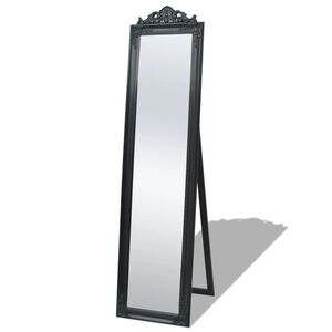 vidaXL Frittst&aring;ende speil barokkstil 160x40 cm svart