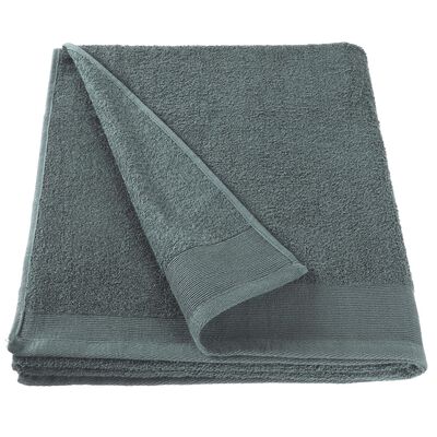 vidaXL Håndklær 2 stk bomull 450 g/m² 50x100 cm grønn