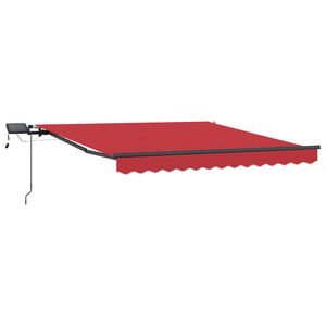 vidaXL Uttrekkbar markise R&oslash;d 300 x 250 cm Stoff og Aluminium
