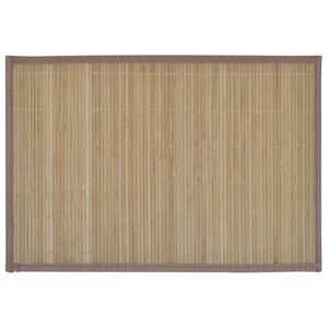 6 Bambus kuvertbrikker 30 x 45 cm, brun
