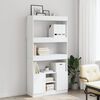 vidaXL Highboard hvit 92x33x180 cm konstruert tre