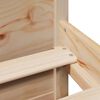 vidaXL Seng med bokhylle uten madrass 180x200 cm heltre furu